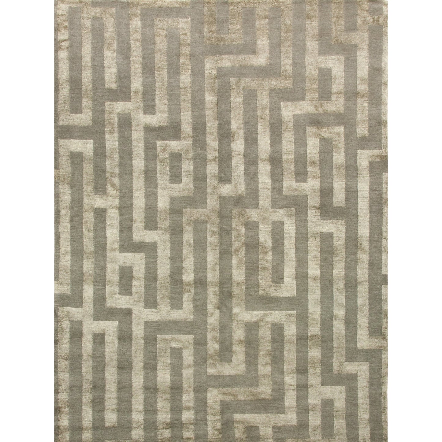 TIBETAN WOOL / SILK ADMAZ MAZE PLATINUM