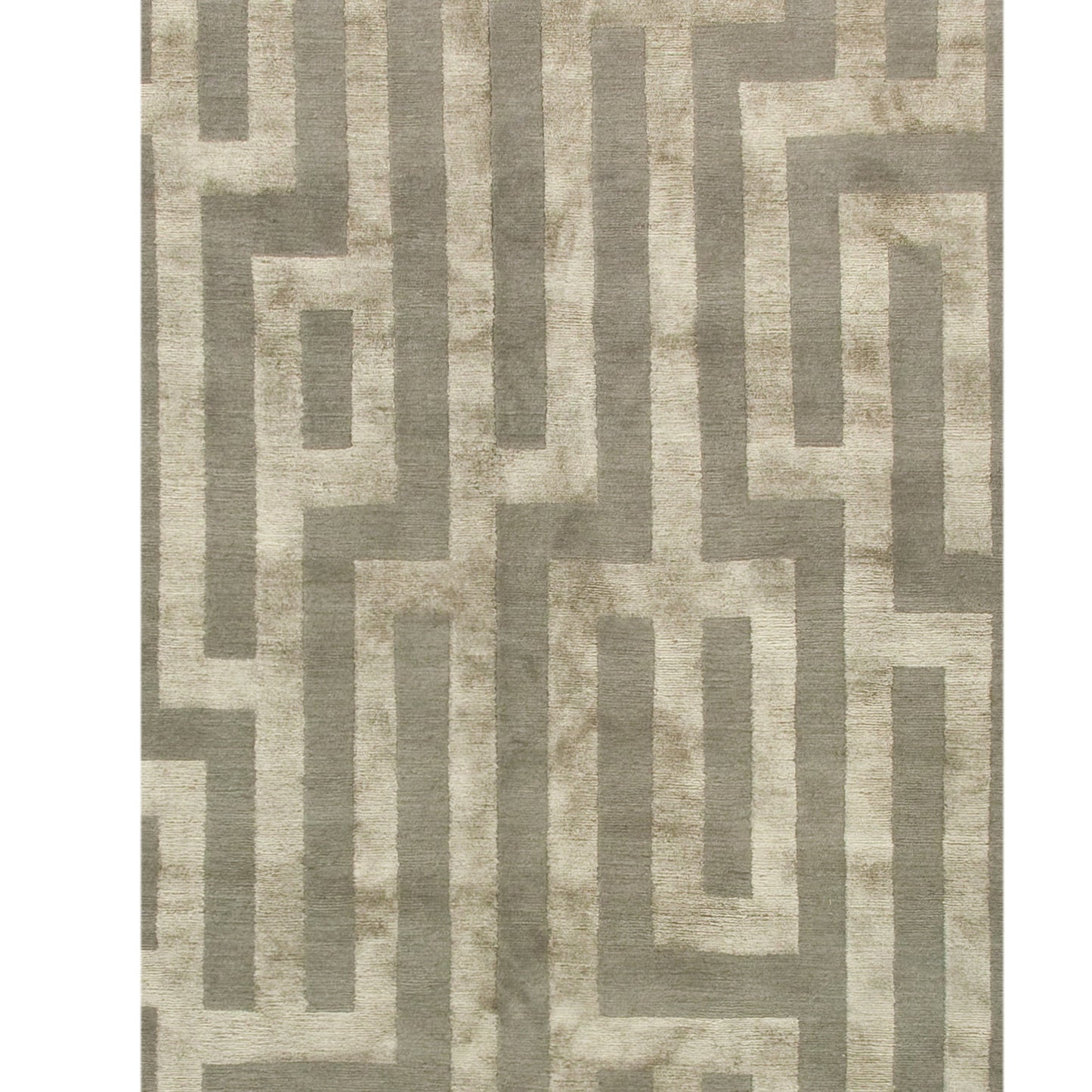 TIBETAN WOOL / SILK ADMAZ MAZE PLATINUM