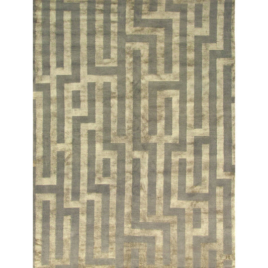 TIBETAN WOOL / SILK ADMAZ MAZE SILVER