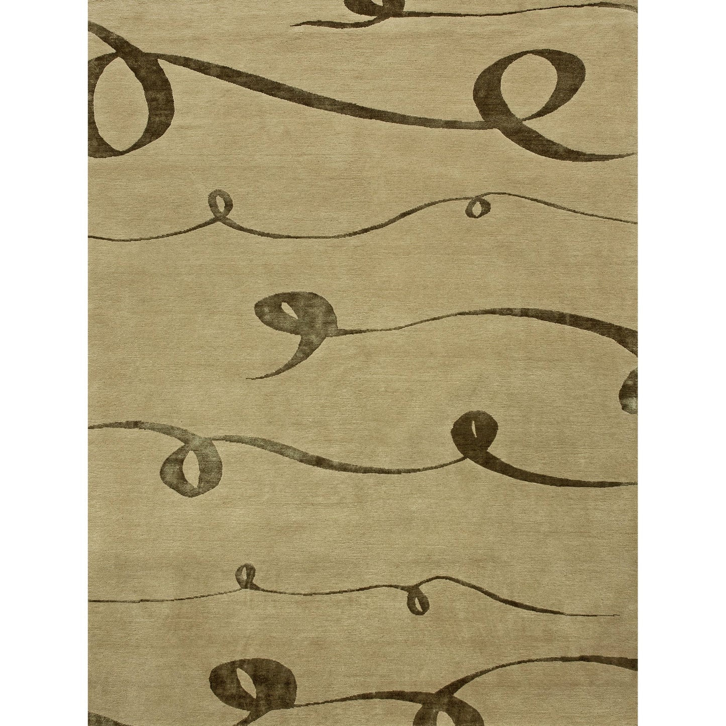 TIBETAN WOOL / SILK ADRIB RIBBON ECRU