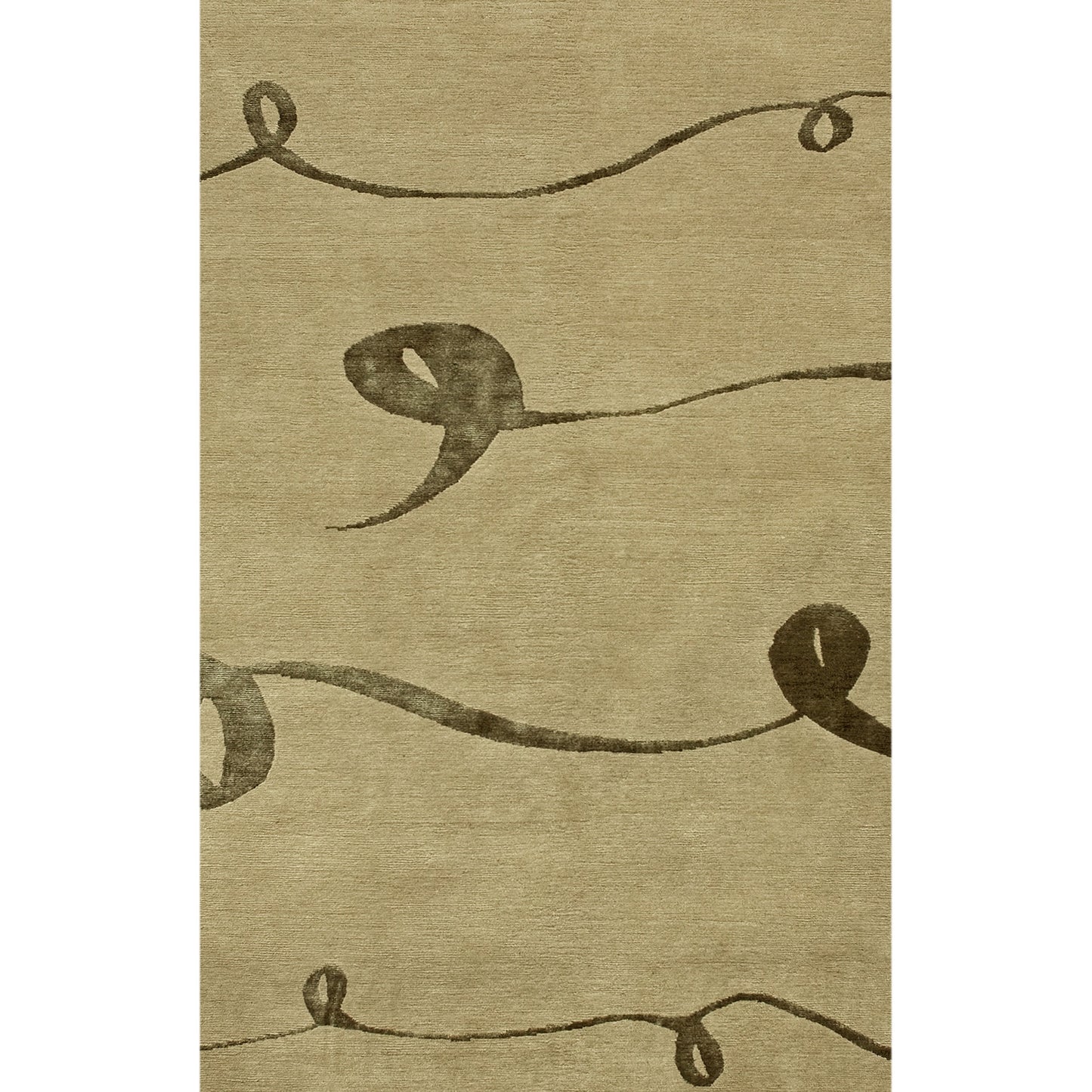 TIBETAN WOOL / SILK ADRIB RIBBON ECRU