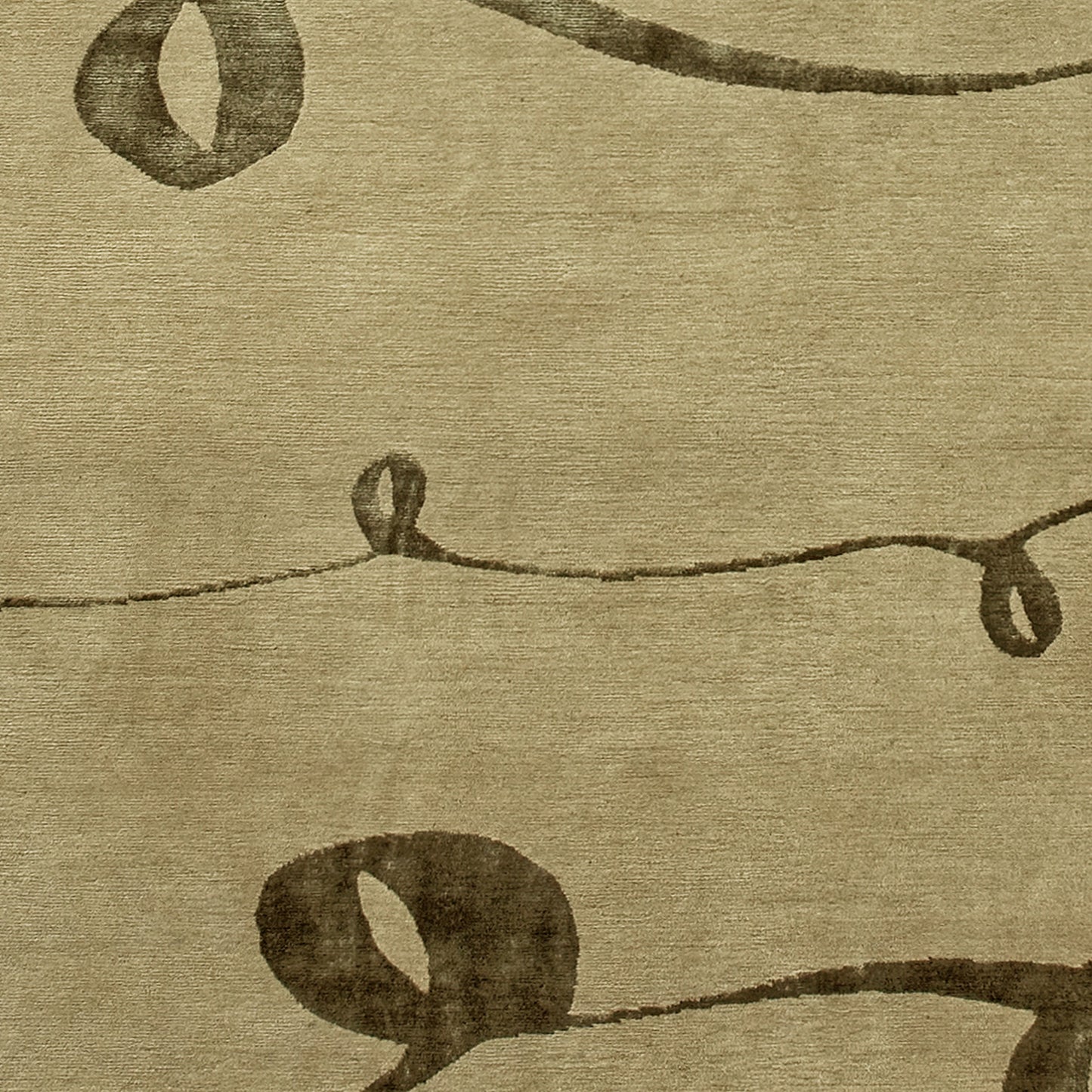 TIBETAN WOOL / SILK ADRIB RIBBON ECRU
