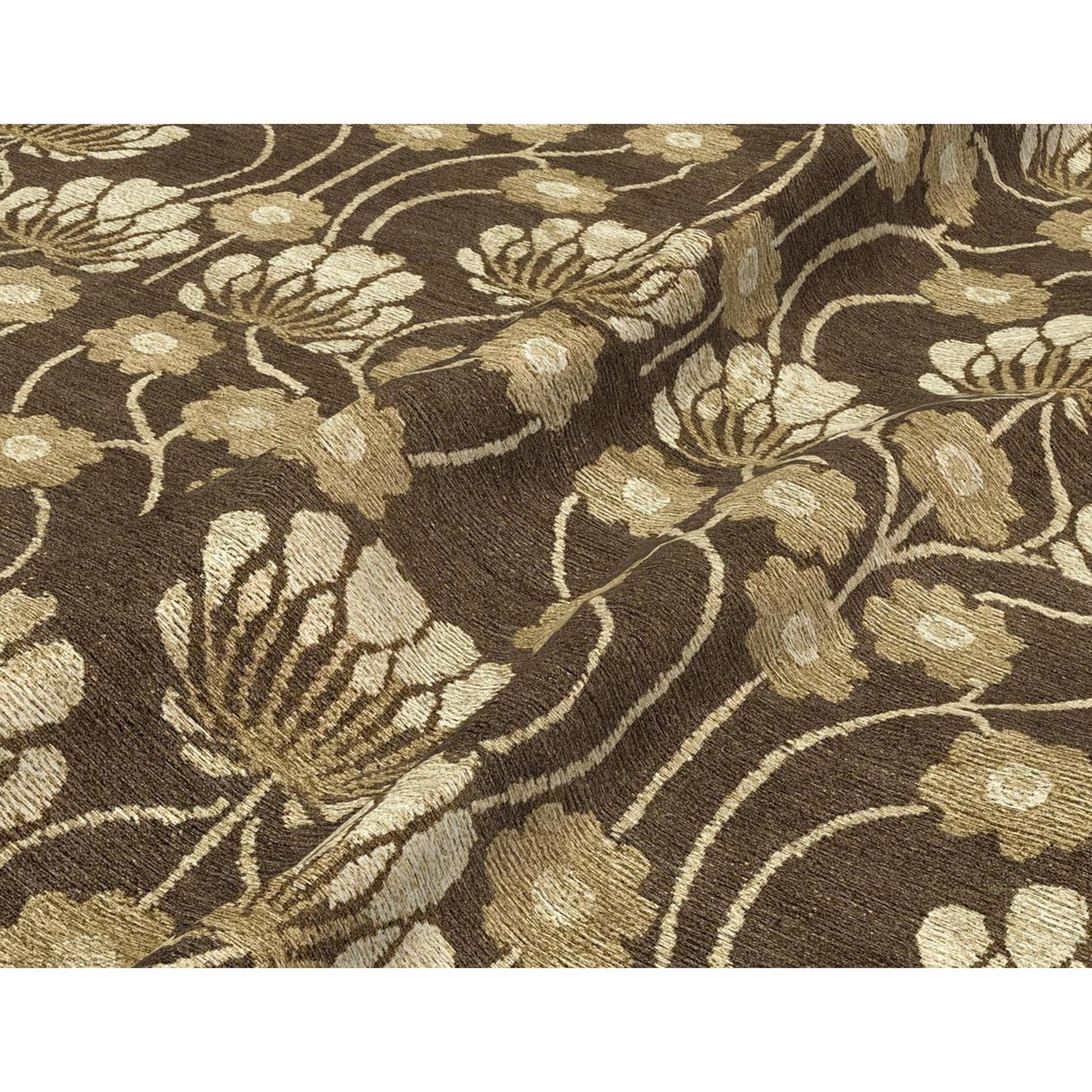 TIBETAN WOOL / SILK EMARC ARTS & CRAFTS BROWN