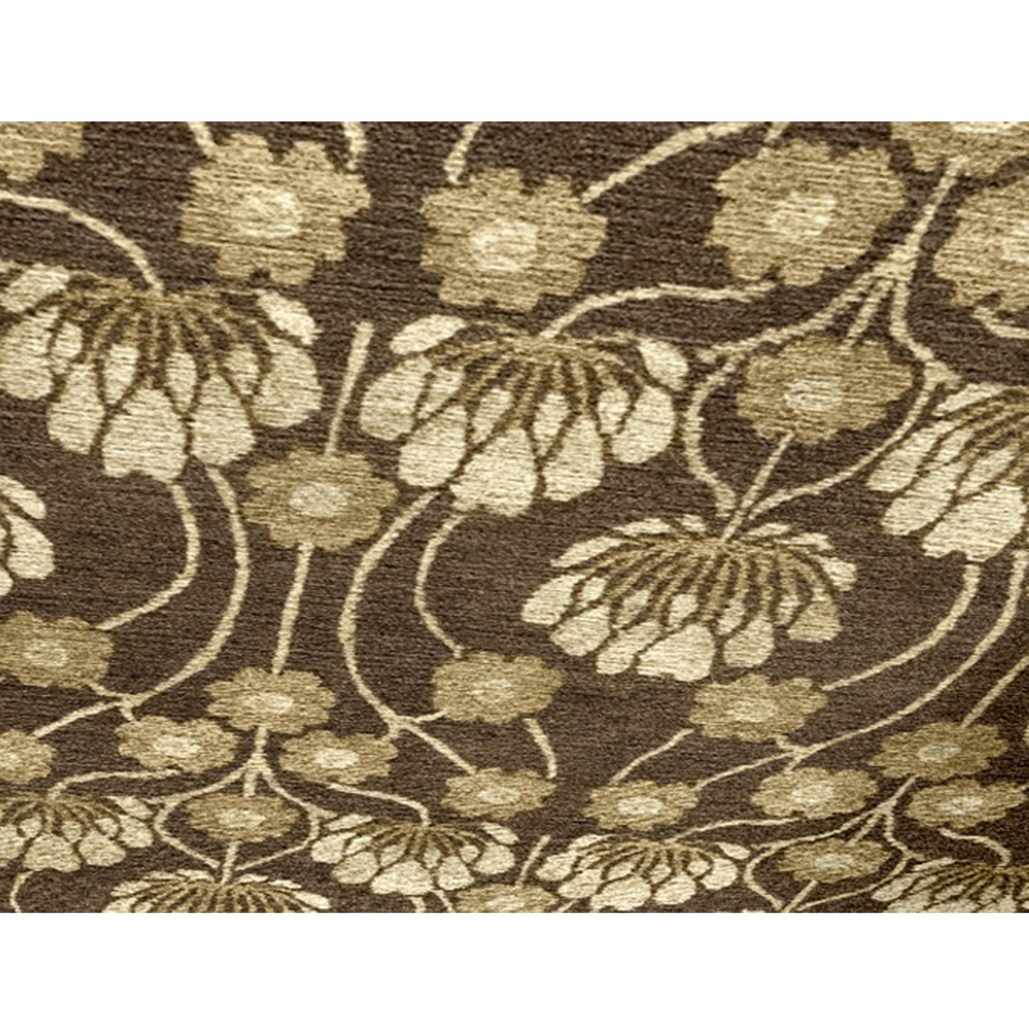 TIBETAN WOOL / SILK EMARC ARTS & CRAFTS BROWN