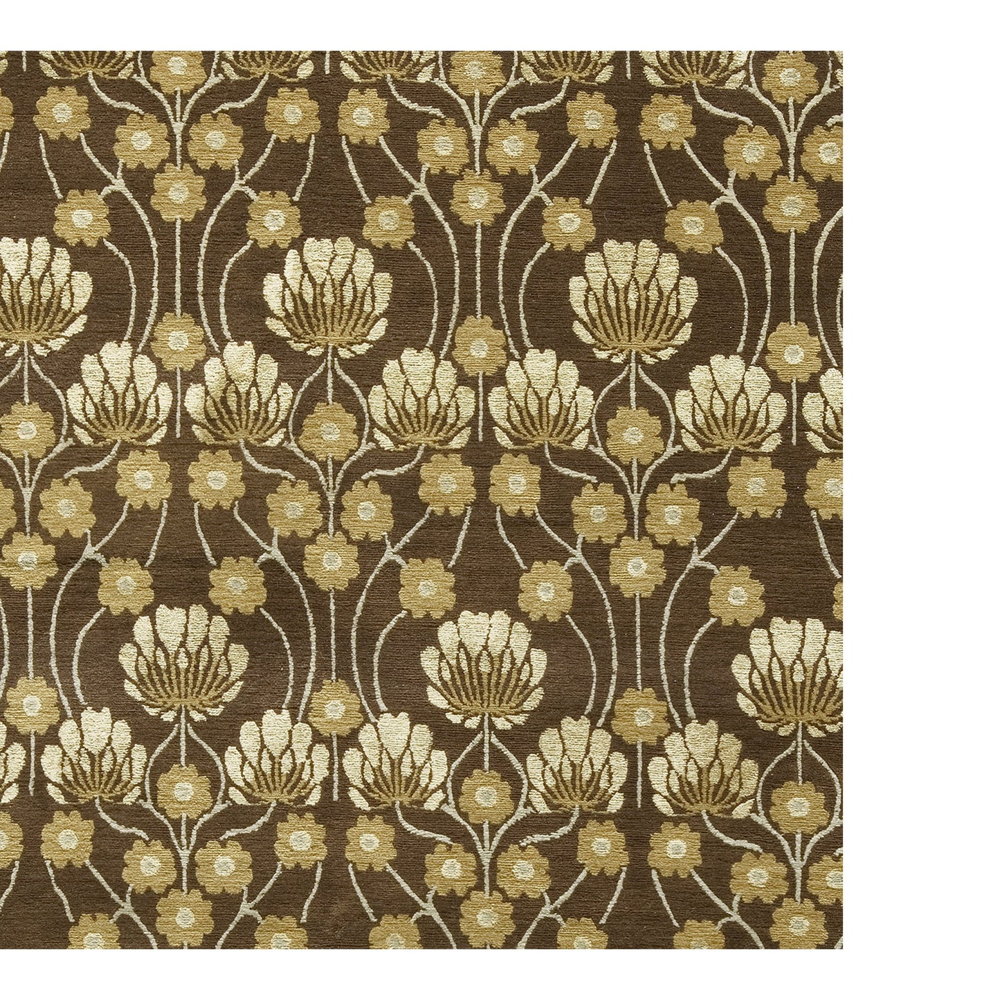 TIBETAN WOOL / SILK EMARC ARTS & CRAFTS BROWN