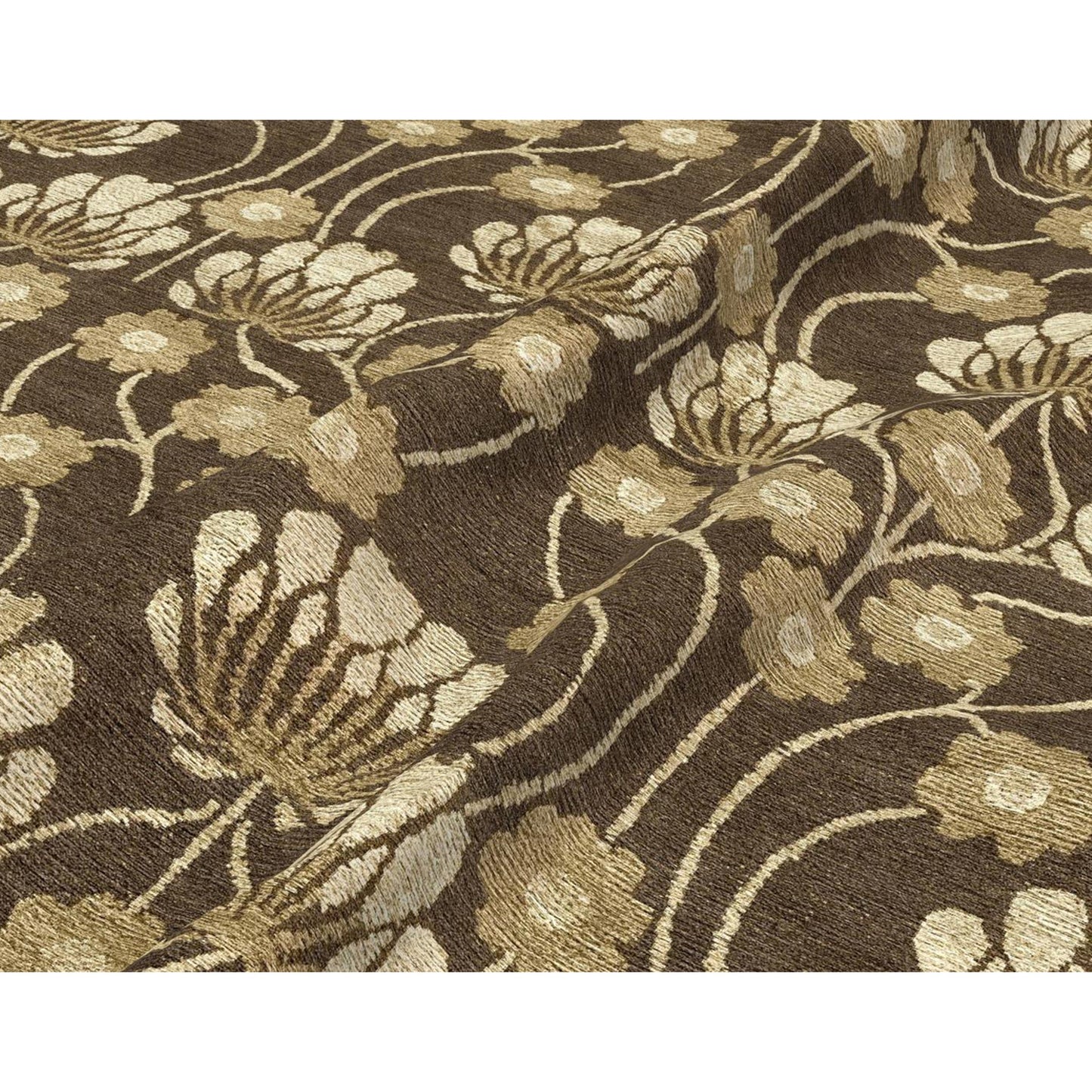 TIBETAN WOOL / SILK EMARC ARTS & CRAFTS BROWN