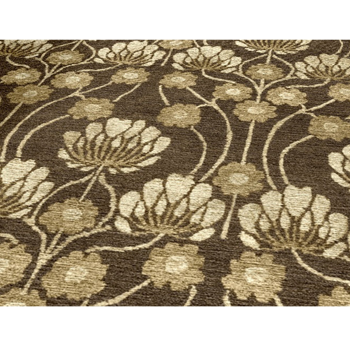 TIBETAN WOOL / SILK EMARC ARTS & CRAFTS BROWN