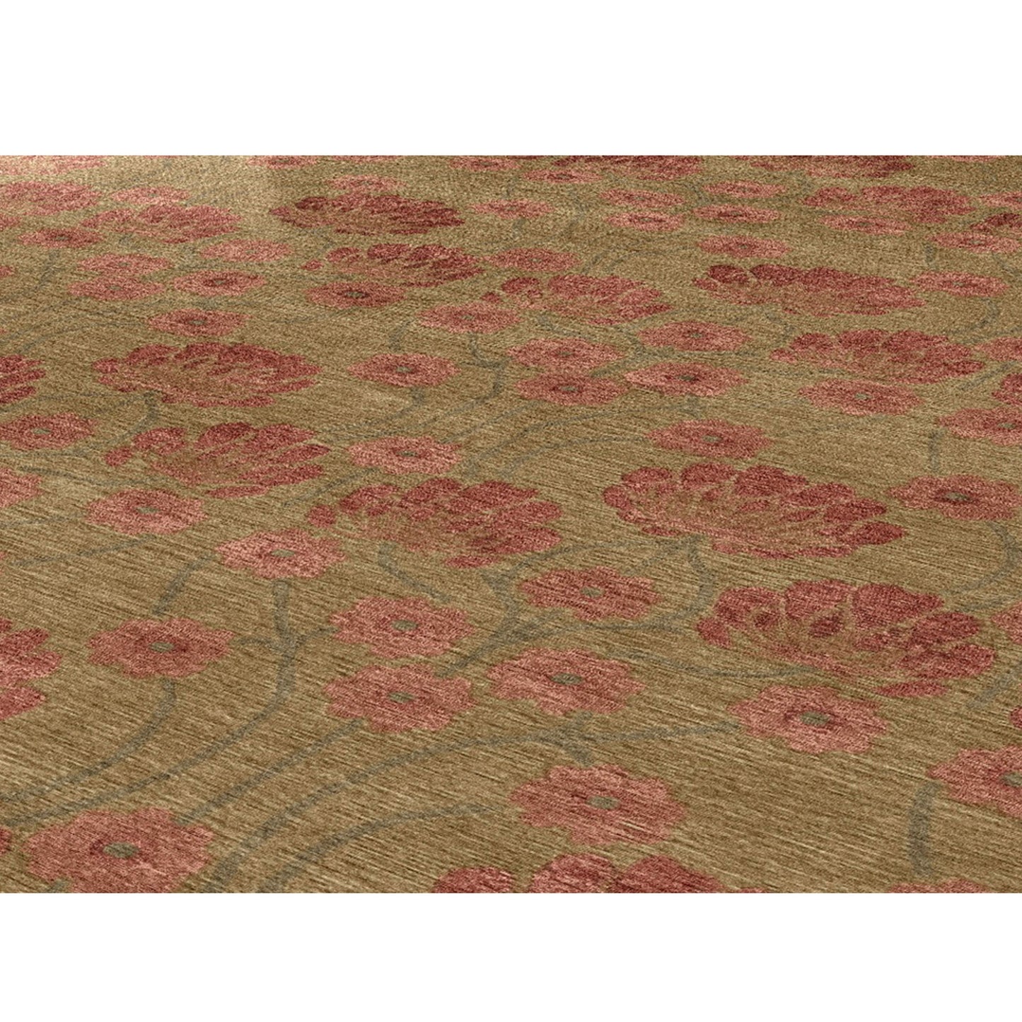 TIBETAN WOOL / SILK EMARC ARTS & CRAFTS CAMEL