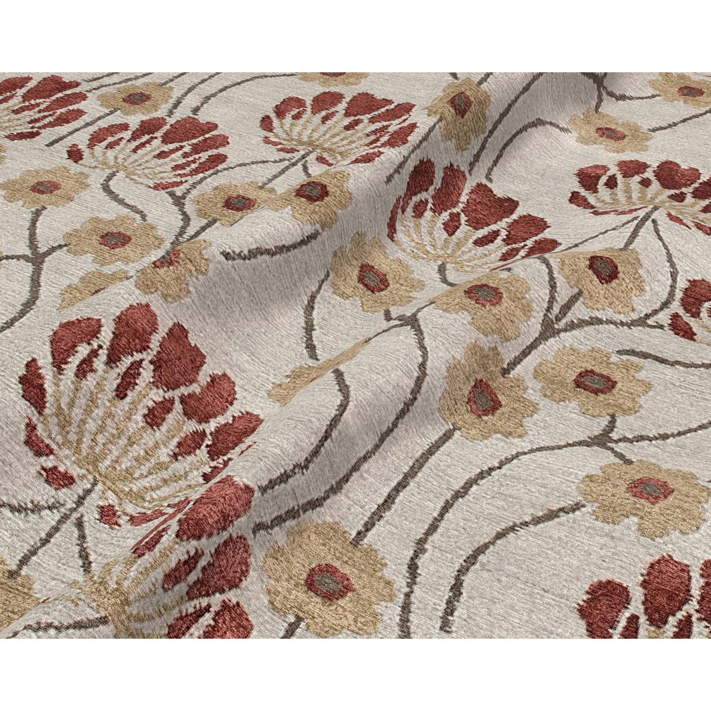 TIBETAN WOOL / SILK EMARC ARTS & CRAFTS IVORY