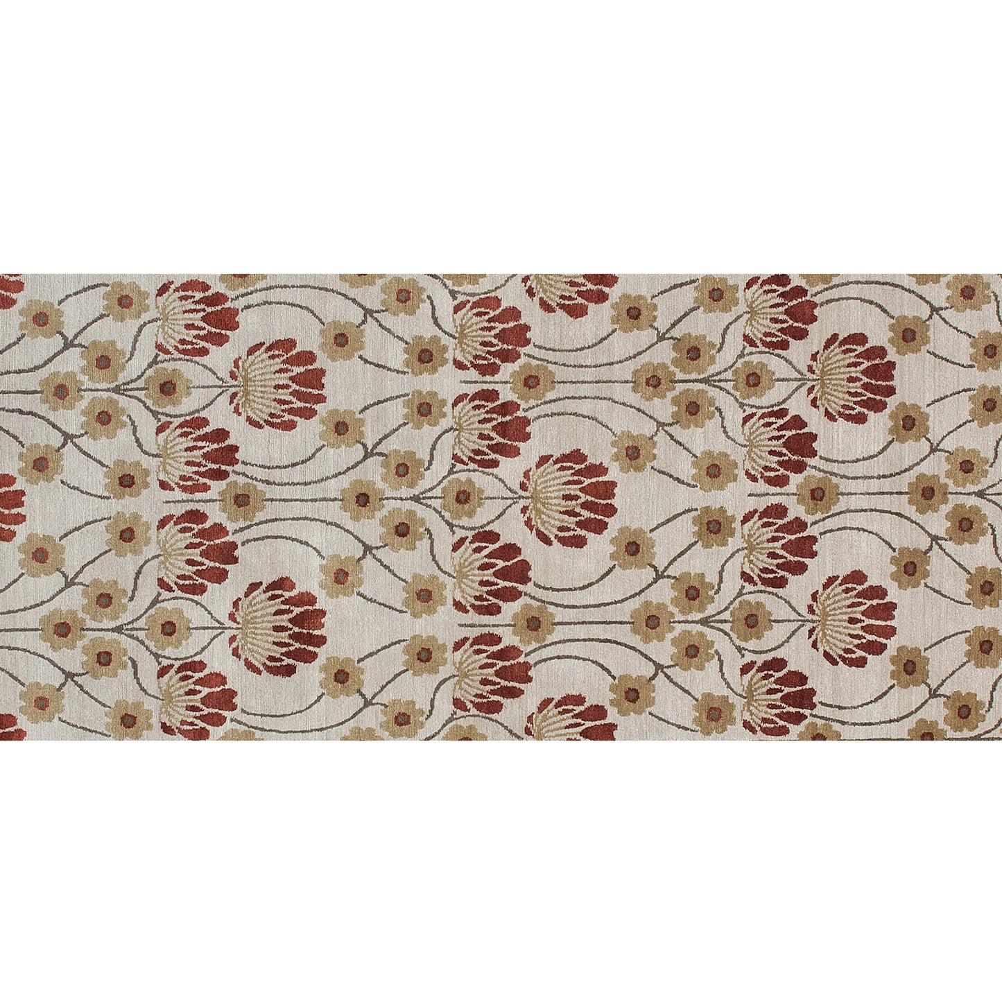 TIBETAN WOOL / SILK EMARC ARTS & CRAFTS IVORY