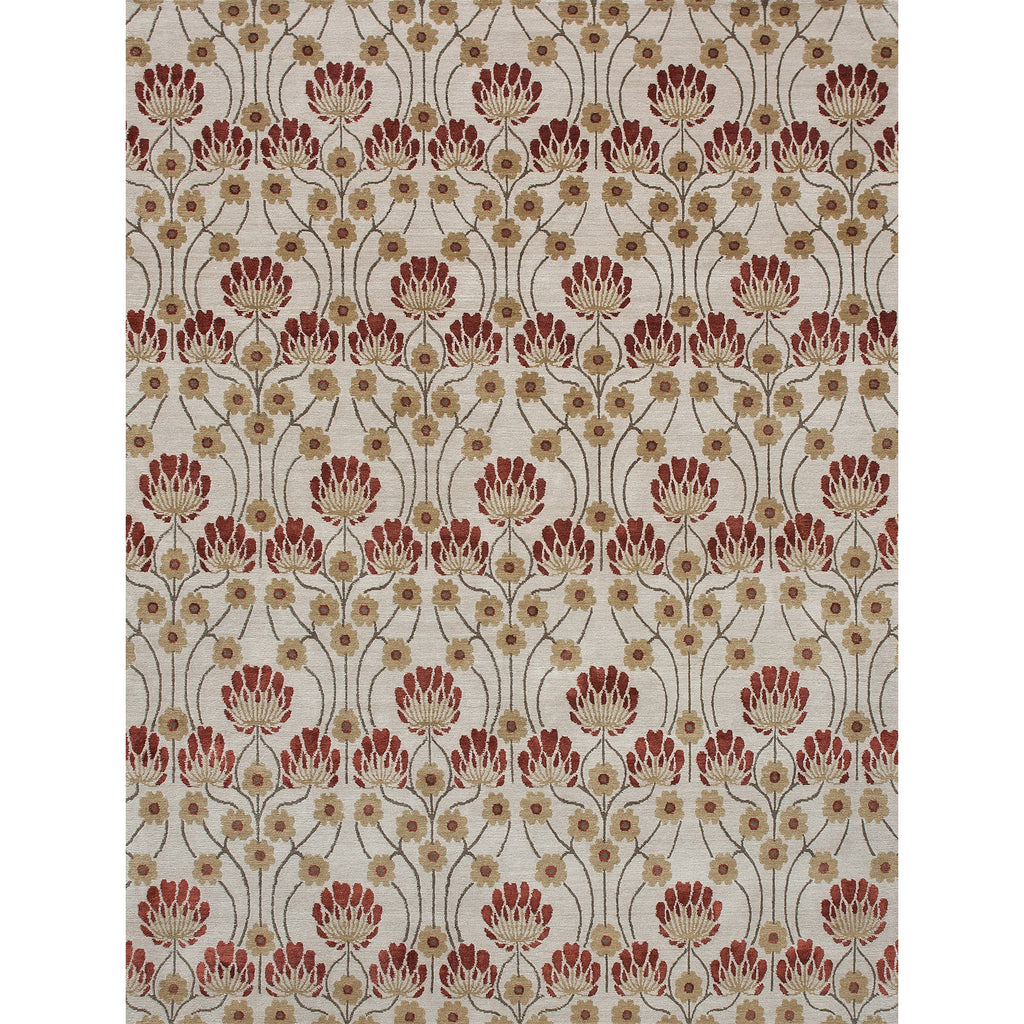 TIBETAN WOOL / SILK EMARC ARTS & CRAFTS IVORY
