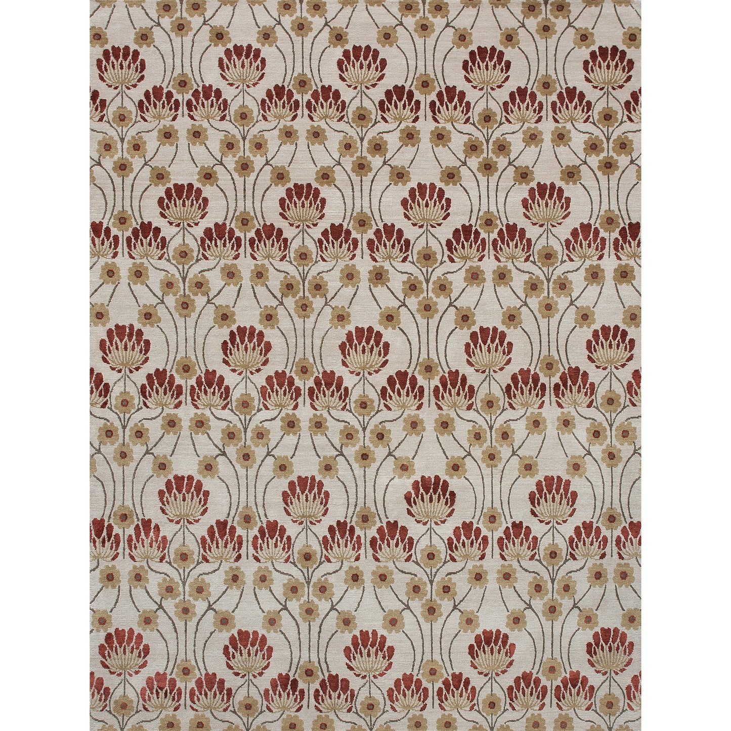 TIBETAN WOOL / SILK EMARC ARTS & CRAFTS IVORY