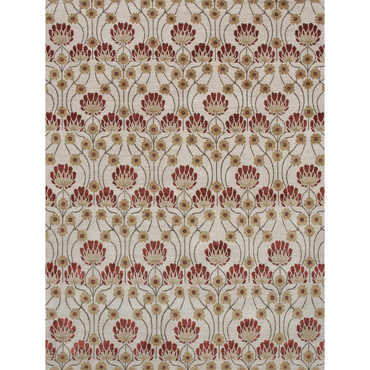 TIBETAN WOOL / SILK EMARC ARTS & CRAFTS IVORY