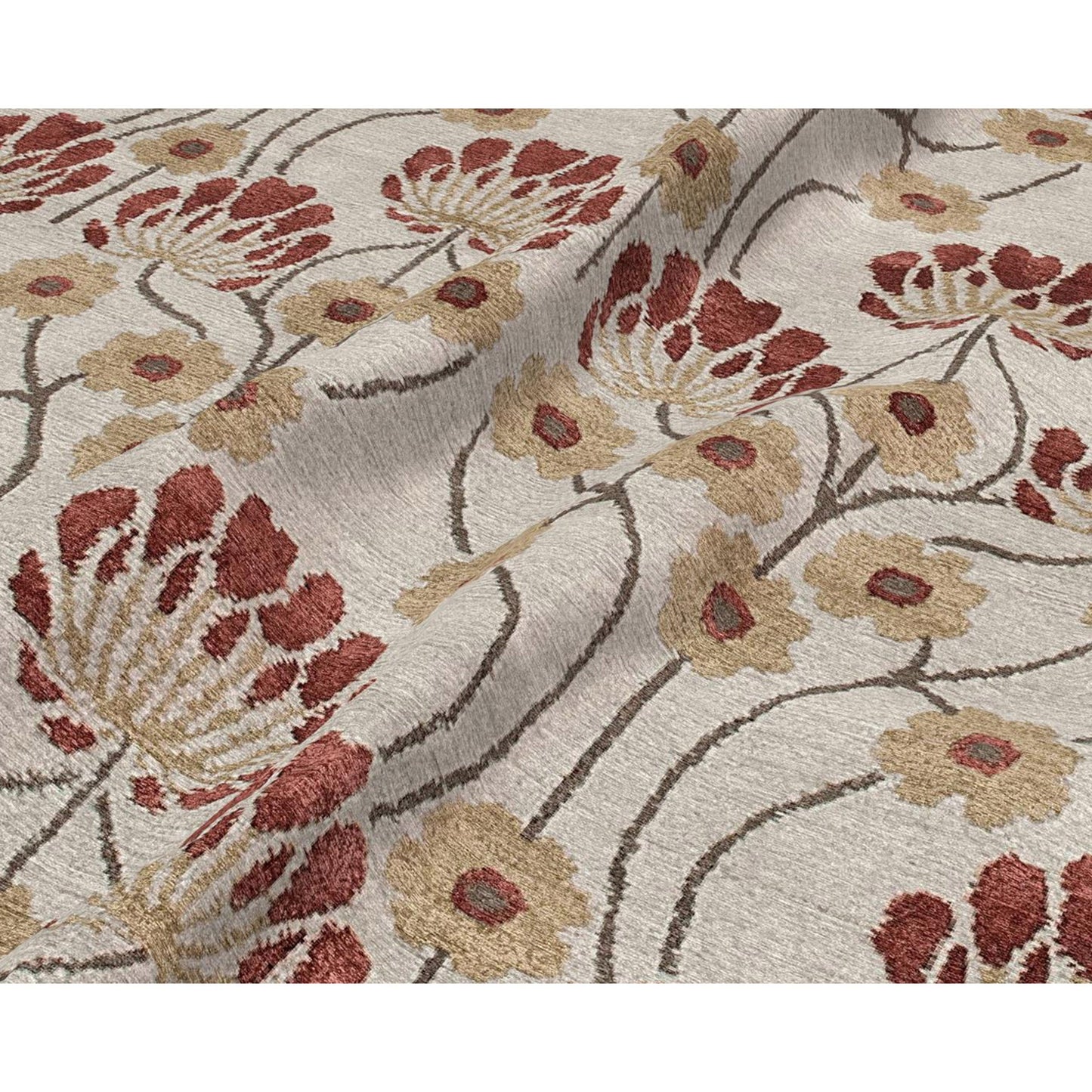 TIBETAN WOOL / SILK EMARC ARTS & CRAFTS IVORY
