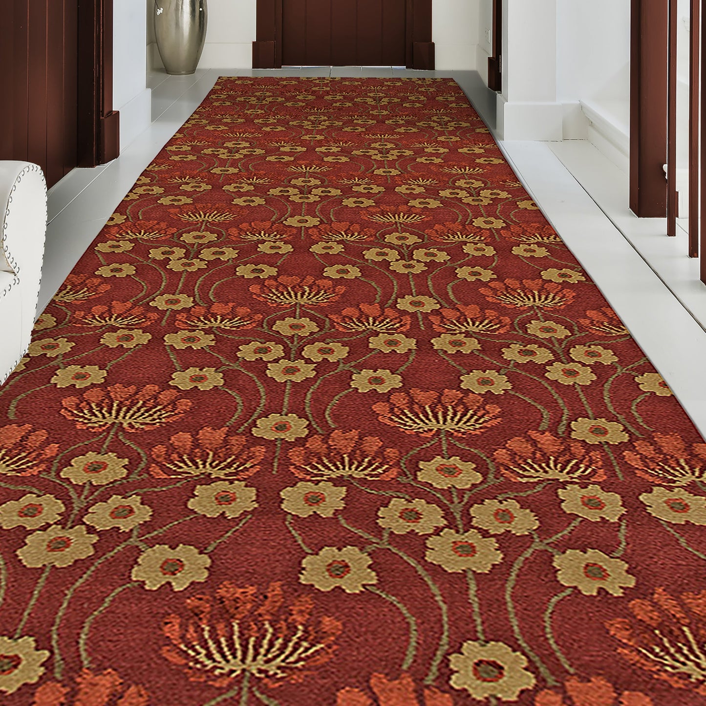 TIBETAN WOOL / SILK EMARC ARTS & CRAFTS RED