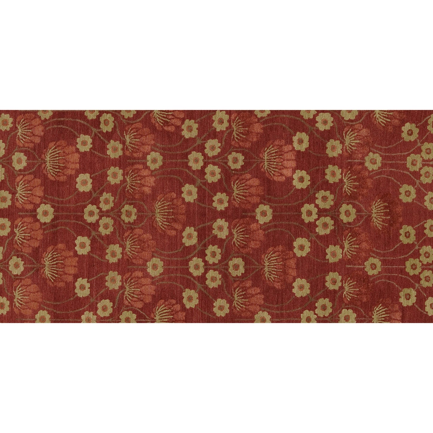 TIBETAN WOOL / SILK EMARC ARTS & CRAFTS RED