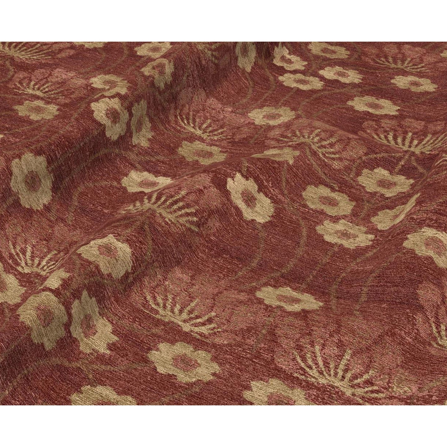TIBETAN WOOL / SILK EMARC ARTS & CRAFTS RED