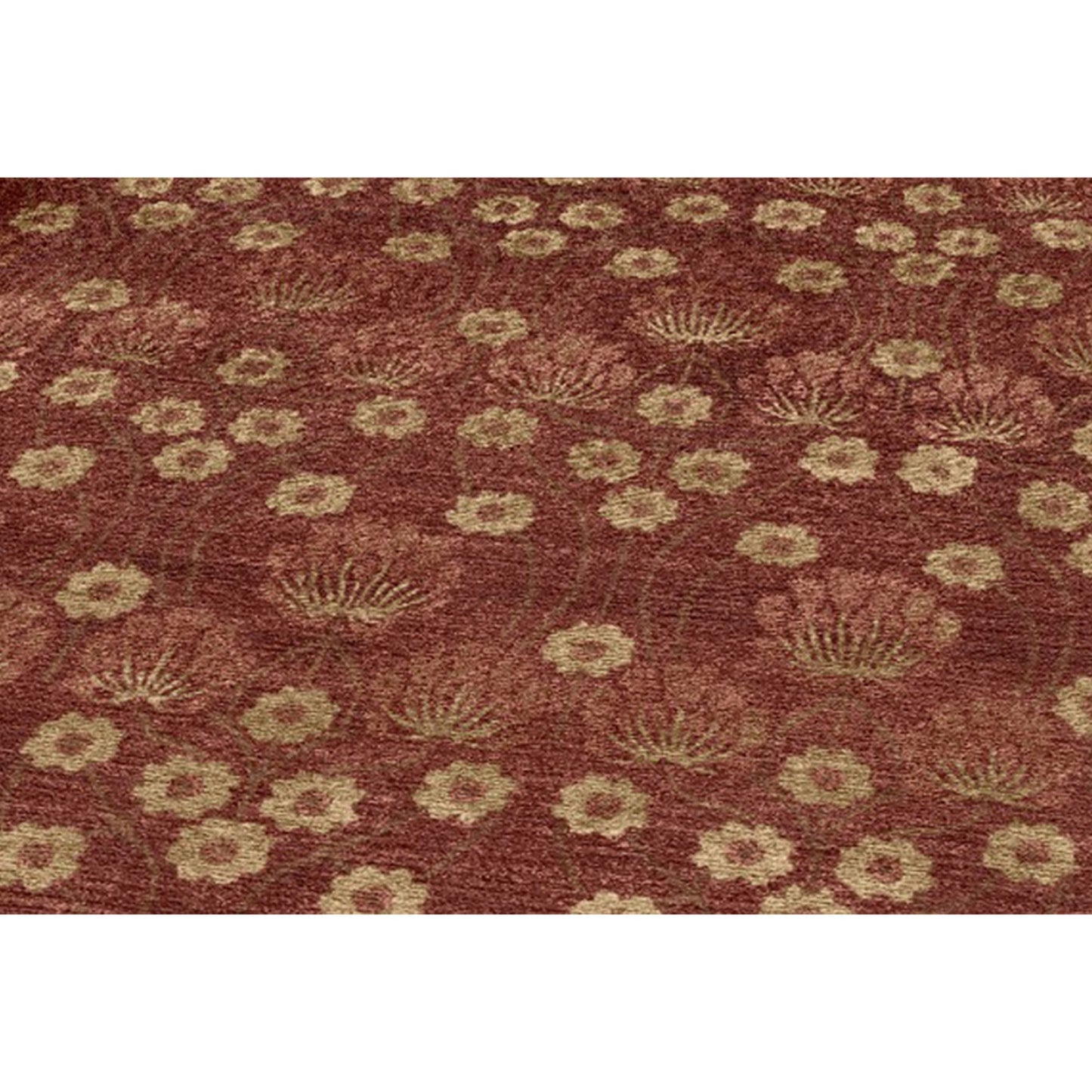 TIBETAN WOOL / SILK EMARC ARTS & CRAFTS RED