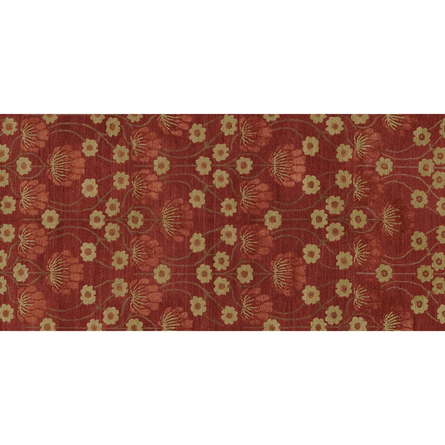 TIBETAN WOOL / SILK EMARC ARTS & CRAFTS RED