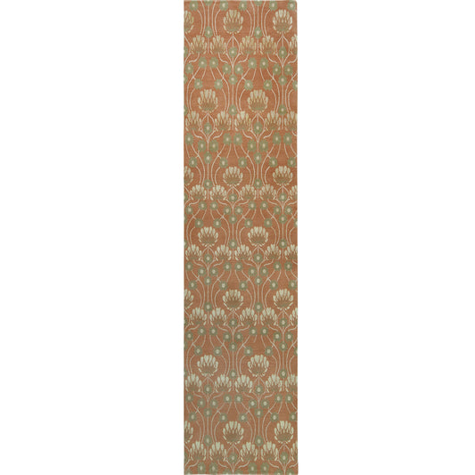 TIBETAN WOOL / SILK EMARC ARTS & CRAFTS TERRACOTA