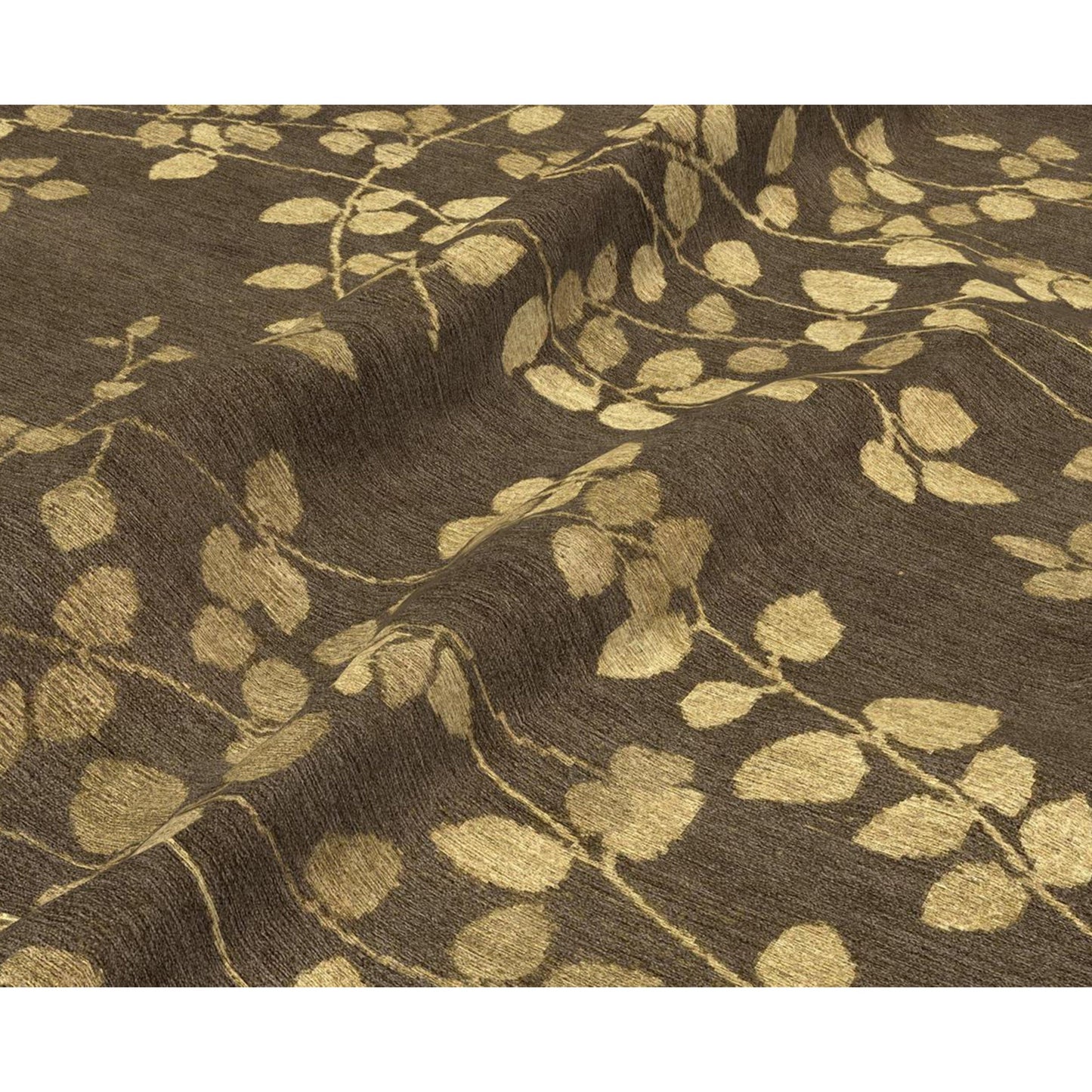TIBETAN WOOL / SILK EMLEA LEAVES BROWN