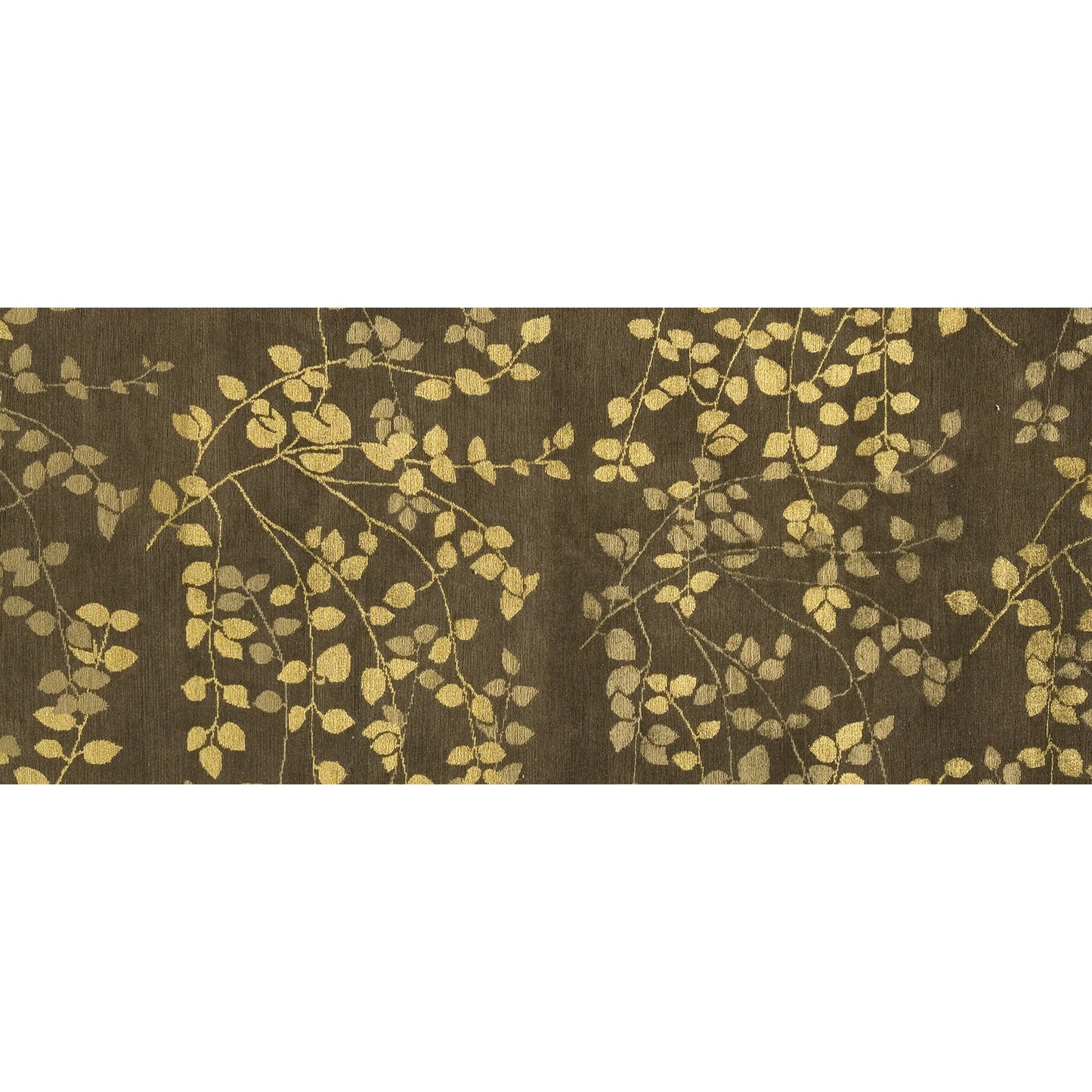TIBETAN WOOL / SILK EMLEA LEAVES BROWN