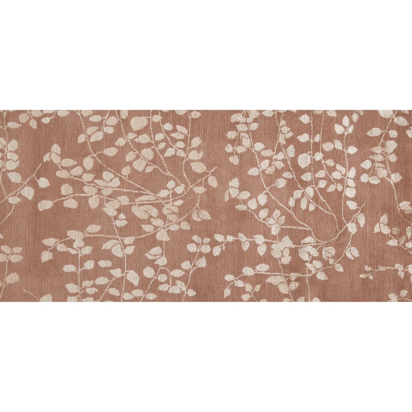 TIBETAN WOOL / SILK EMLEA LEAVES ROSE