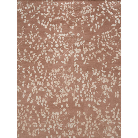 TIBETAN WOOL / SILK EMLEA LEAVES ROSE