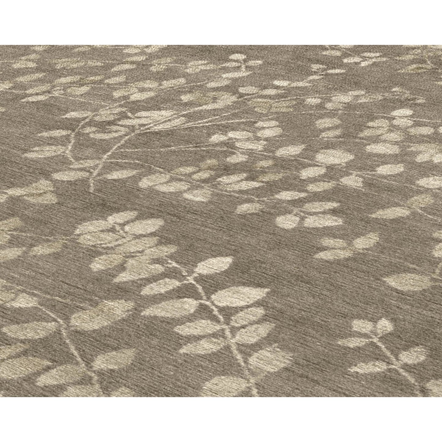TIBETAN WOOL / SILK EMLEA LEAVES TAUPE