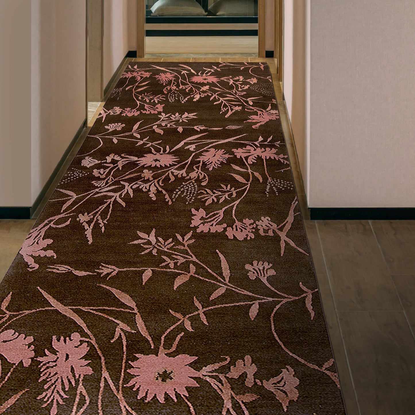 TIBETAN WOOL / SILK EMSPR SPRING BROWN / ROSE