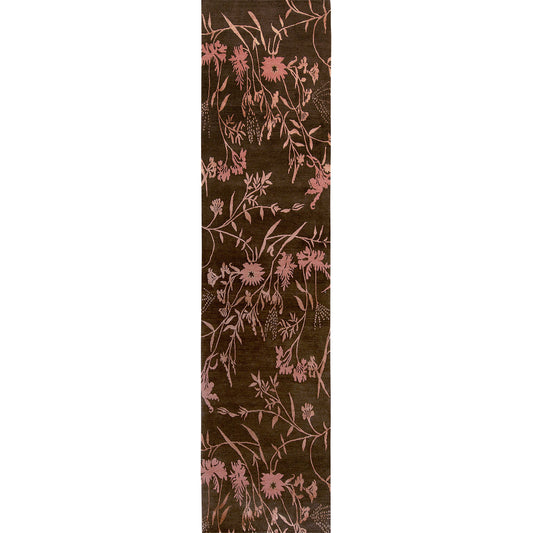 TIBETAN WOOL / SILK EMSPR SPRING BROWN / ROSE