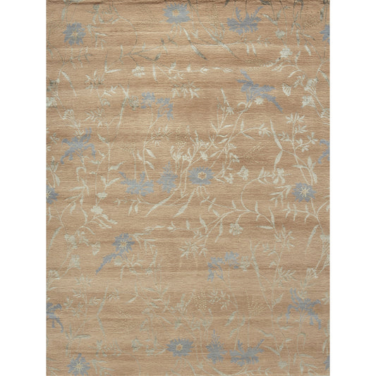 TIBETAN WOOL / SILK EMSPR SPRING CORAL / BLUE