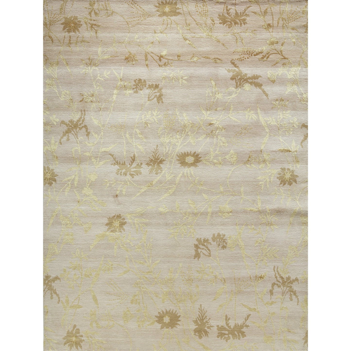 TIBETAN WOOL / SILK EMSPR SPRING IVORY / GOLD