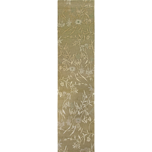 TIBETAN WOOL / SILK EMSPR SPRING STRAW / IVORY