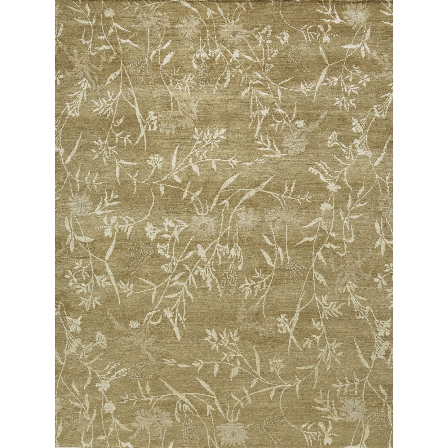 TIBETAN WOOL / SILK EMSPR SPRING STRAW / IVORY