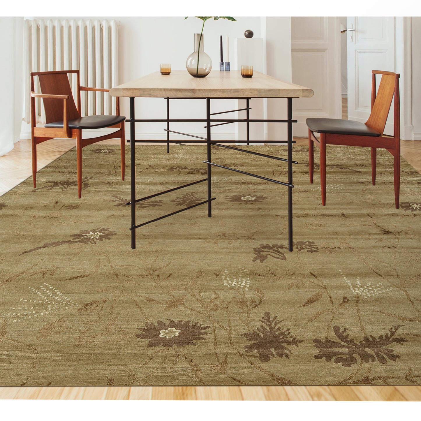 TIBETAN WOOL / SILK EMSPR SPRING STRAW / MOCHA