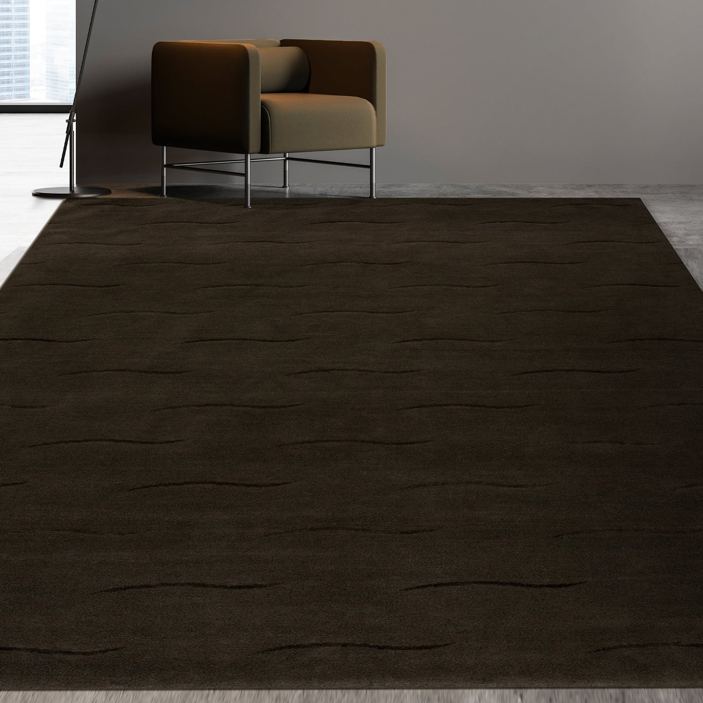 TIBETAN WOOL / SILK NVLOO NOVELL LOOM CHOCOLATE