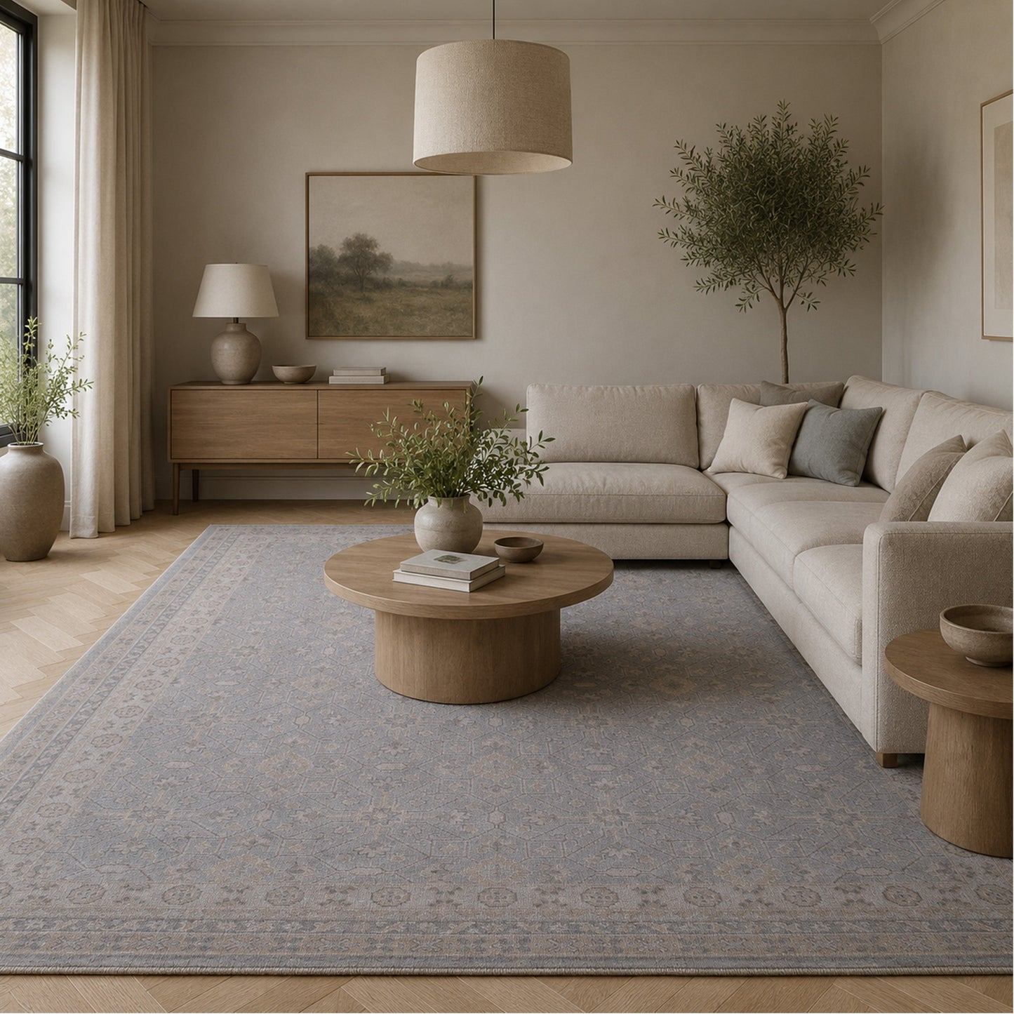 TURKESTAN SAR03 GREY / IVORY
