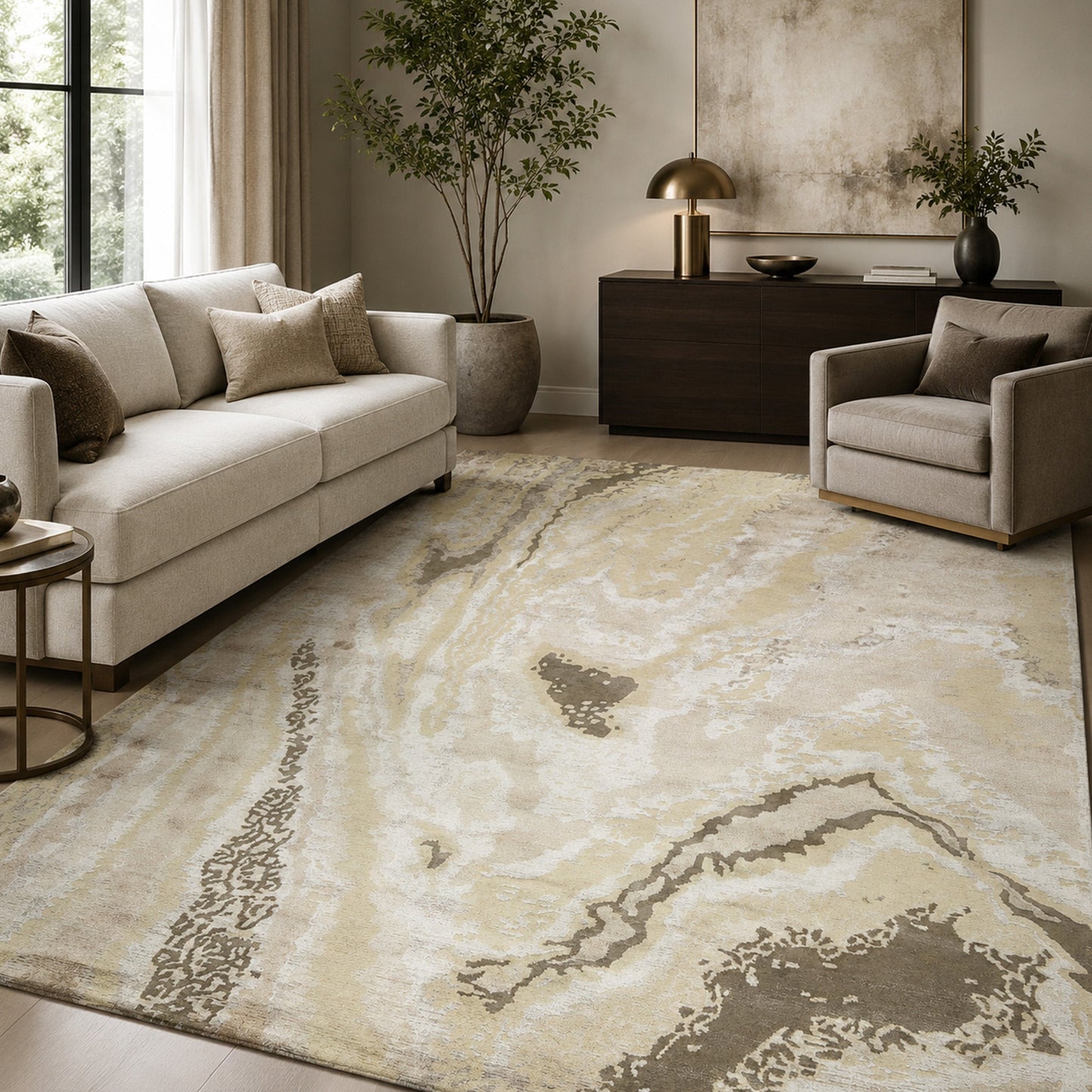 HIMALAYAN ART WINDSOM 15054 IVORY / BEIGE