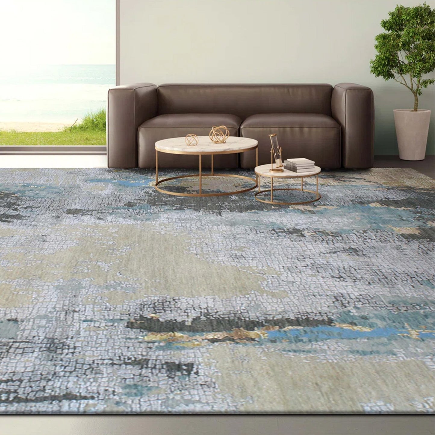 HIMALAYAN ART WINDSOM B1520 GREY / TURQUOISE