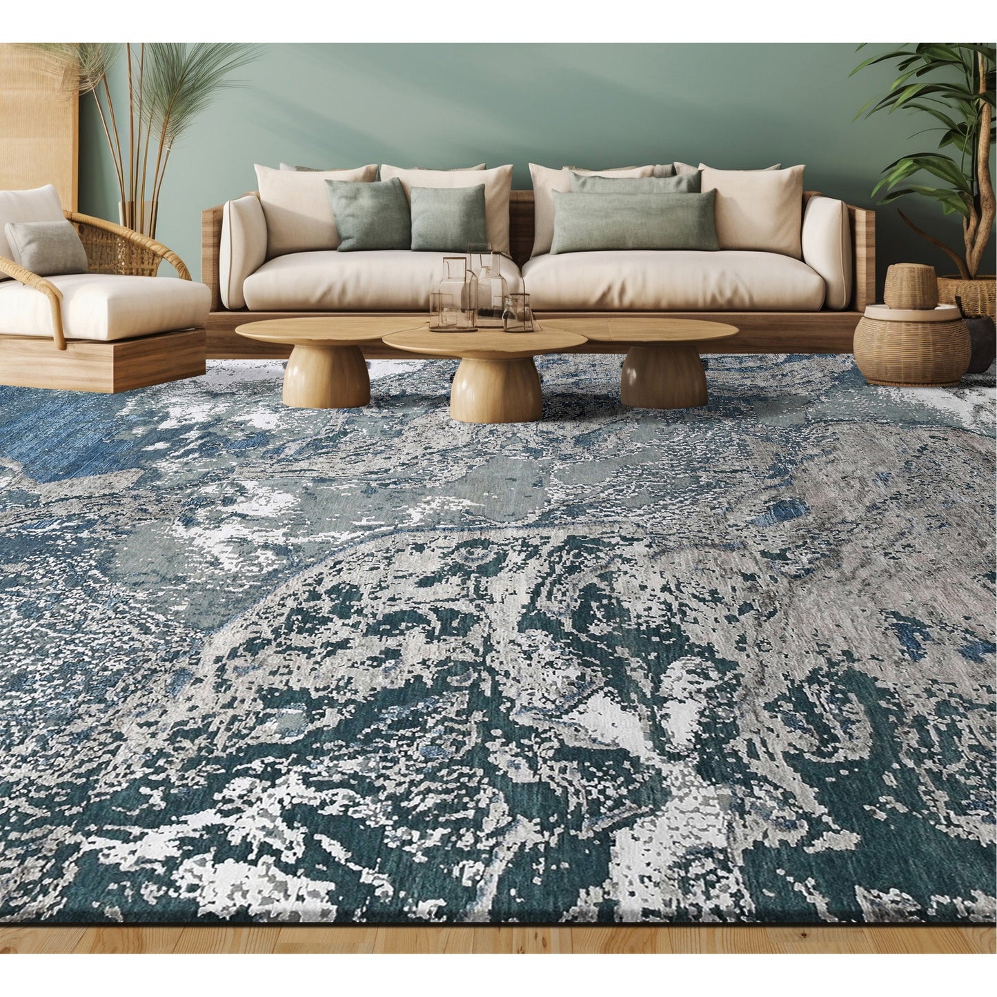 HIMALAYAN ART WINDSOM BC045 BEIGE / BLUE