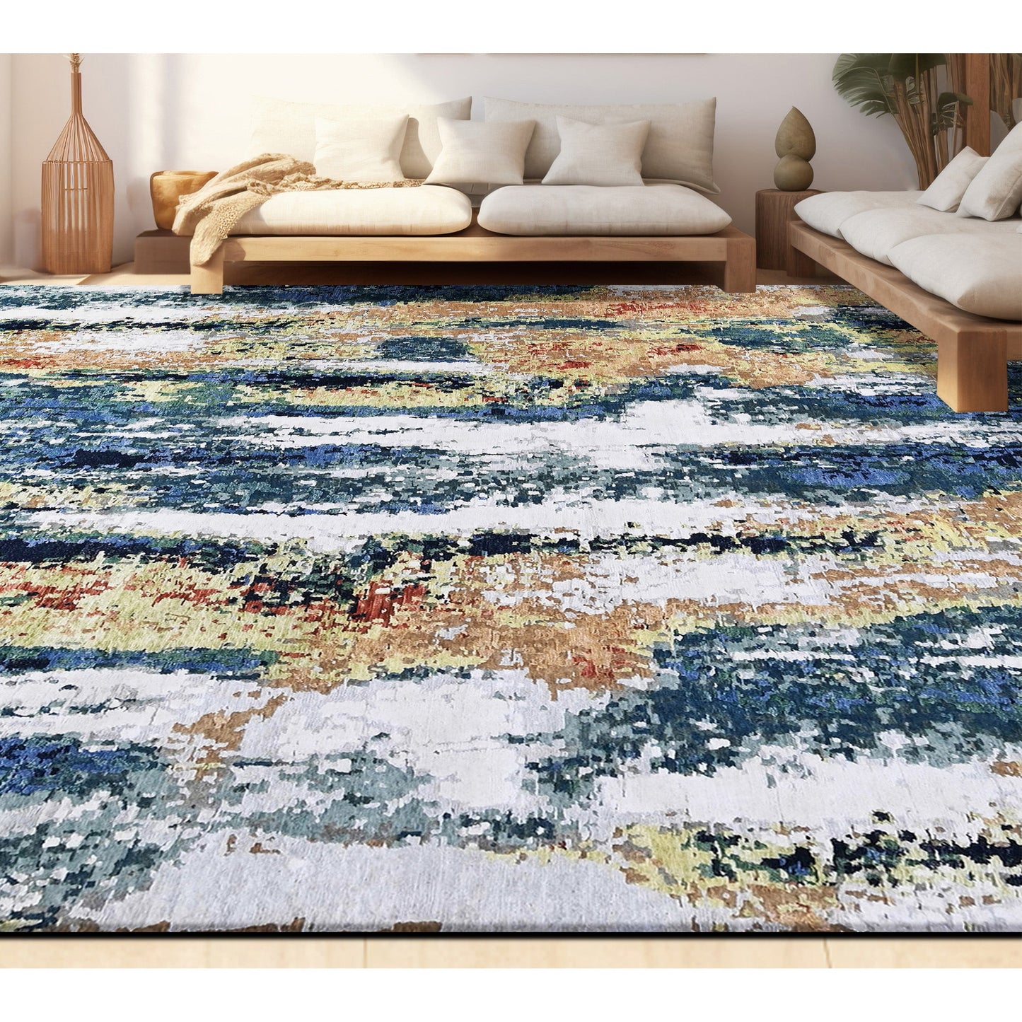 HIMALAYAN ART WINDSOM BC046 BLUE / RUST