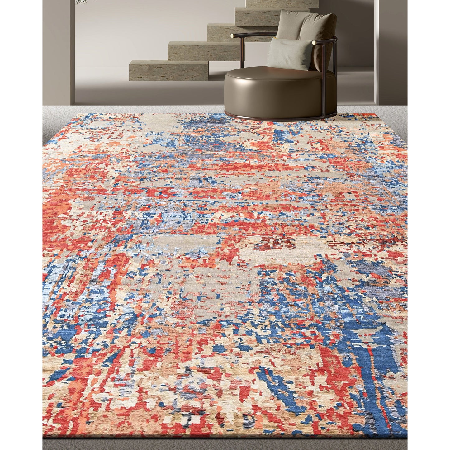 HIMALAYAN ART WINDSOM BR171 BEIGE / RUST