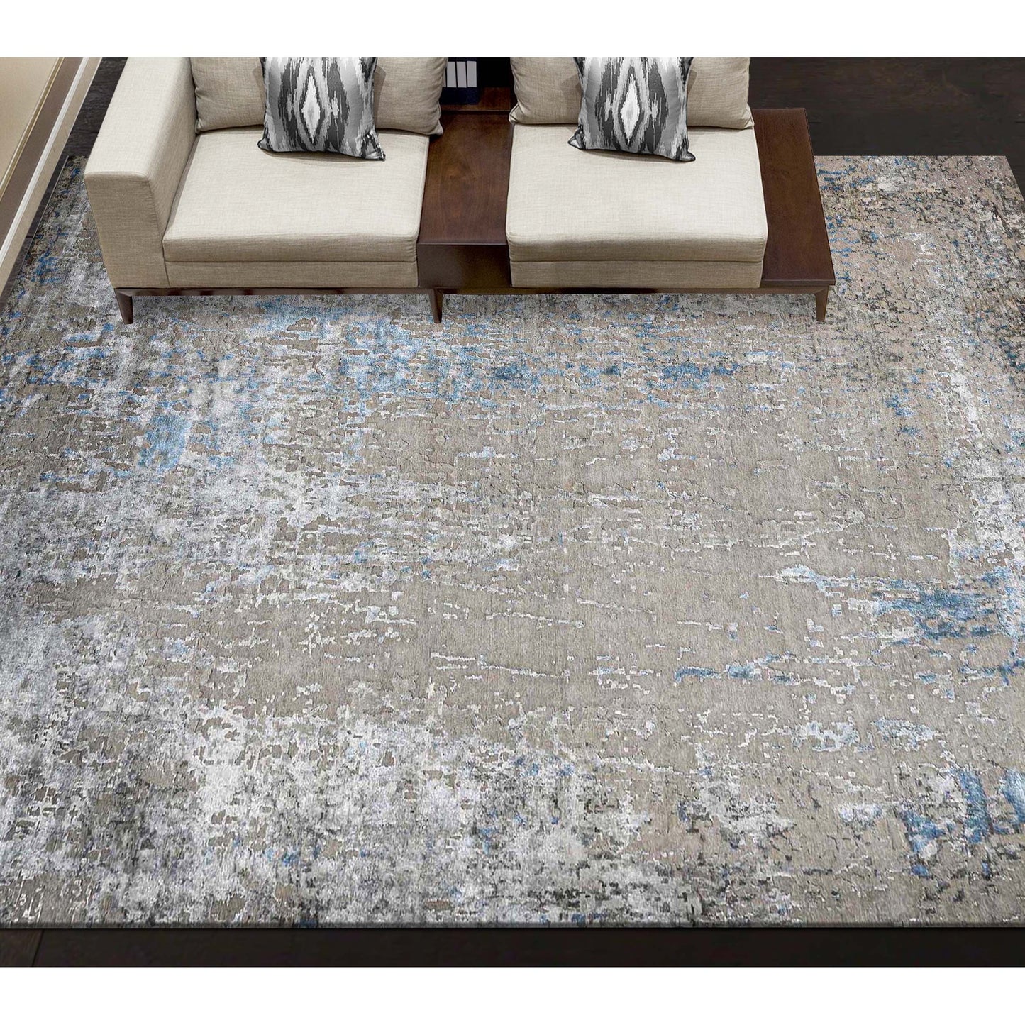 HIMALAYAN ART WINDSOM F2640 BEIGE / LIGHT BLUE