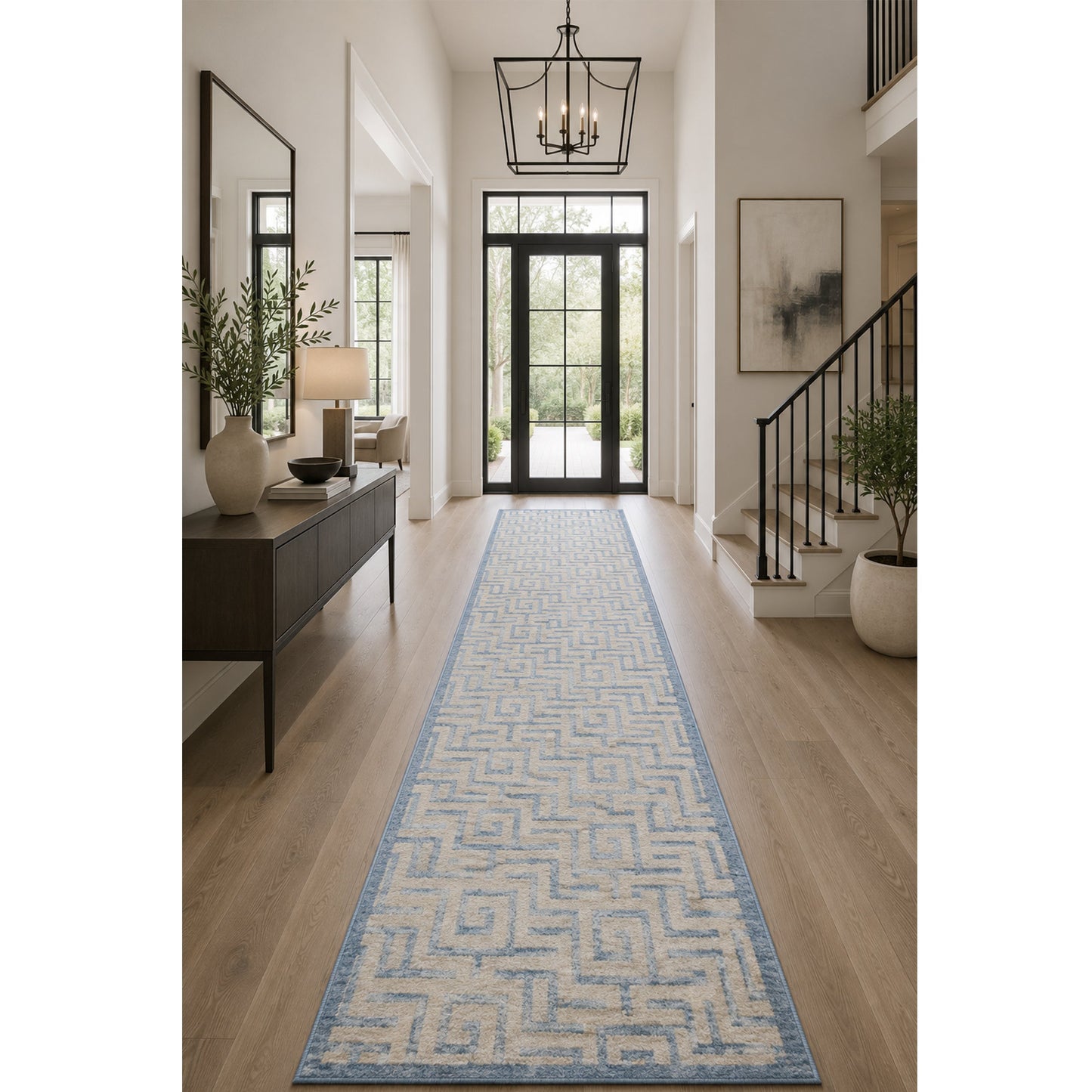 HIMALAYAN ART WINDSOM MAT1L IVORY / BLUE