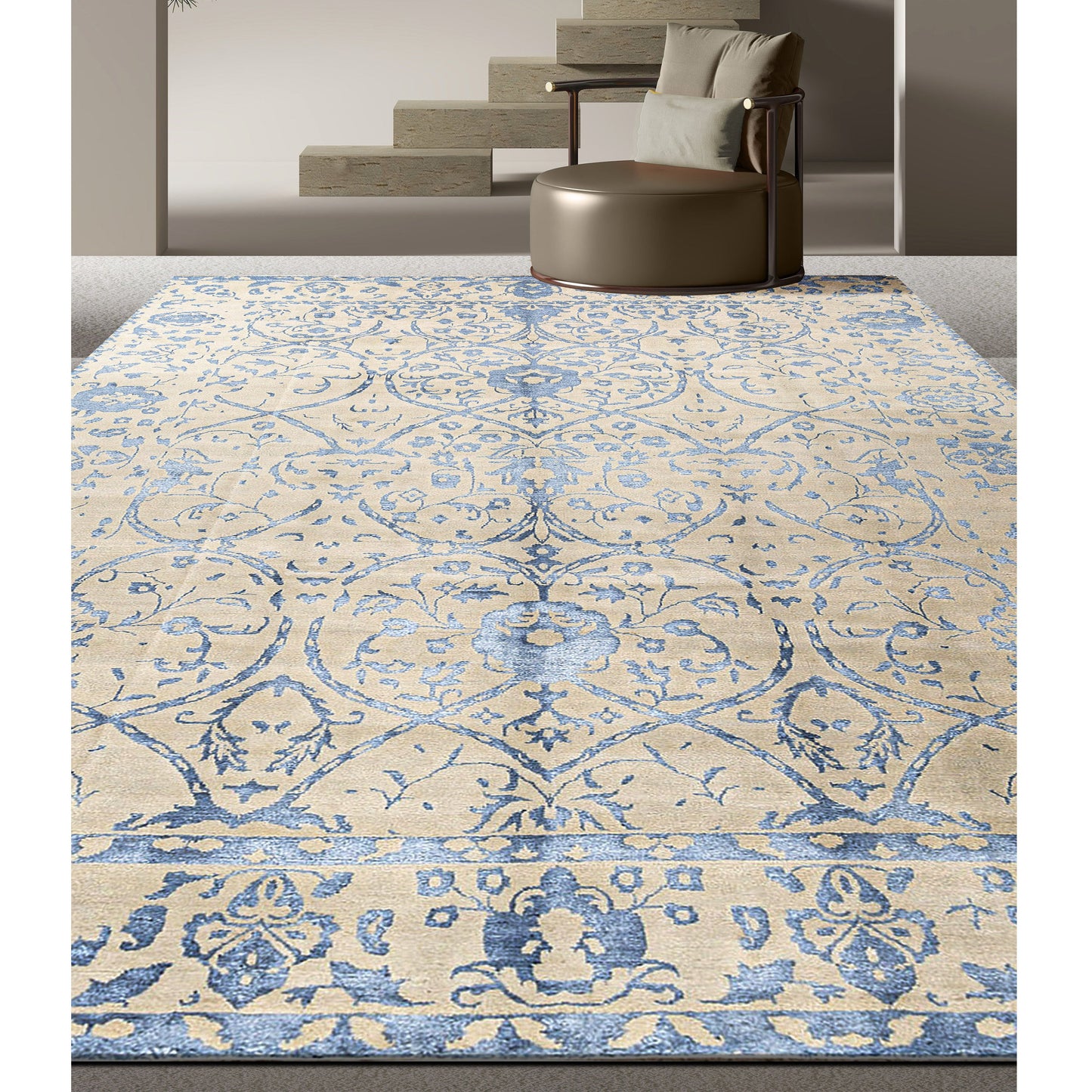 HIMALAYAN ART WINDSOM SR011 IVORY / BLUE