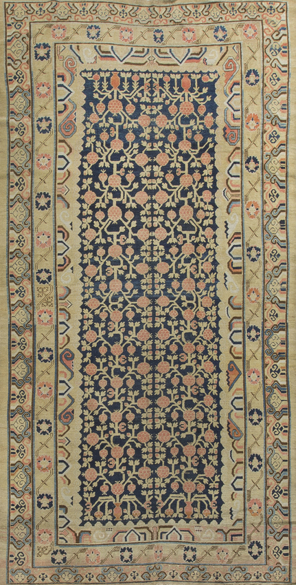 Antique Khotan Samarkand Rug Circa 1900