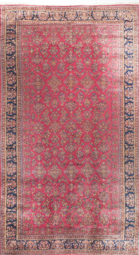 Vintage  Persian Kashan Rug Circa 1940
