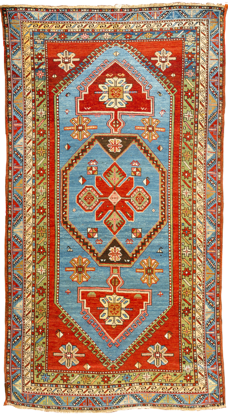 Antique Caucasian Kazak, circa 1880