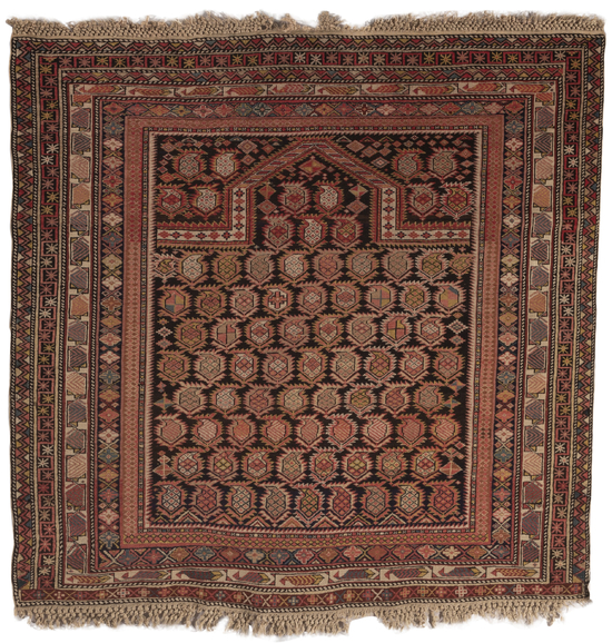 Antique Caucasian Marasali Shirvan Rug Circa 1880.